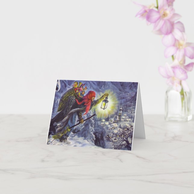 Carte La Befana Card Texte italien (Orchidée)