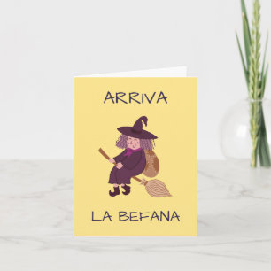 Carte La Befana (Epifania) Sorcière de Noël italienne