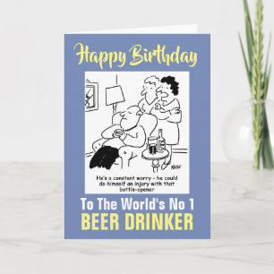 Carte La bière numéro 1 du monde - Joyeux anniversaire