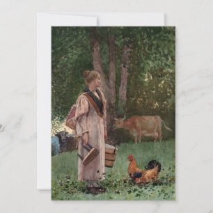 Carte La bonne de lait   Winslow Homer