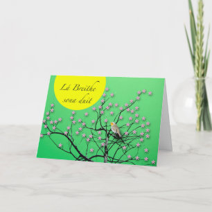 Carte Lá Breithe sona duit Irish Birthday with Robin