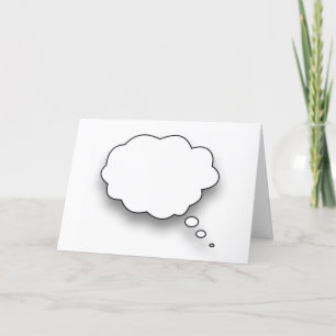 Carte La bulle de la pensée blanche sur le blanc pour la