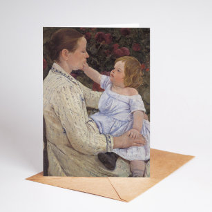 Carte La caresse de l'enfant   Mary Cassatt