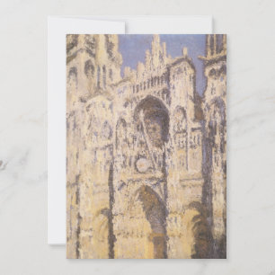 Carte La Cathédrale de Rouen, harmonie bleue or par Clau