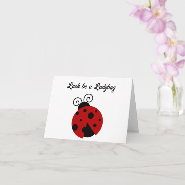 Carte La chance est un joli dessin d'insecte de dessin a (Orchidée)