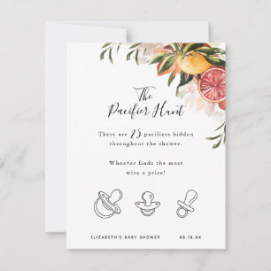Carte La chasse à la tétine Jeu de Baby Shower