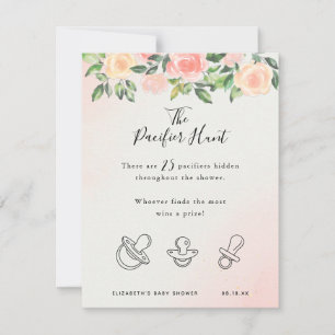 Carte La chasse à la tétine Jeu de Baby Shower