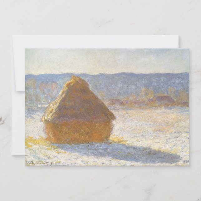 Carte La cheminée à grain du matin, Effet neige de Claud (Devant)
