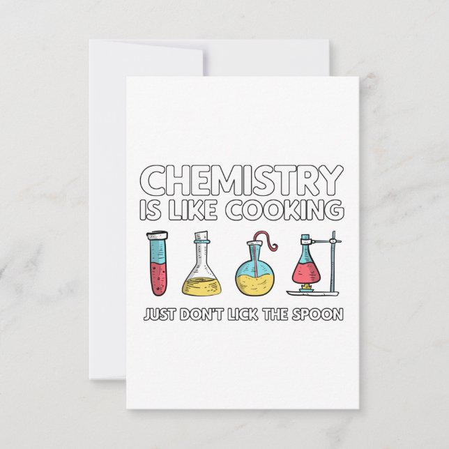 Carte La chimie est comme la Cuisine (Devant)