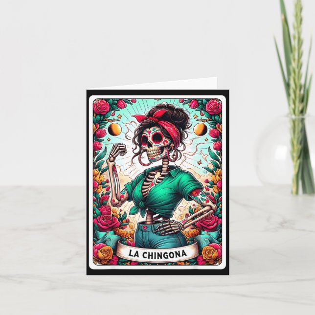 Carte La Chingona Tarot Card Day Of The Dead Dia De Los  (Devant)