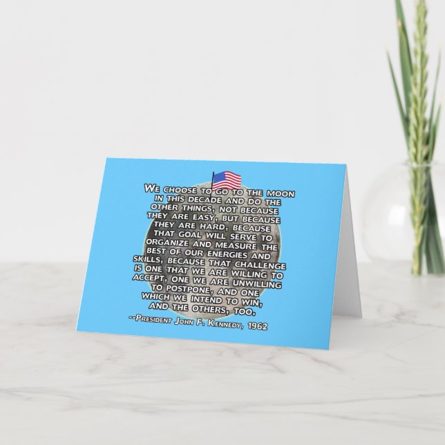 Carte La citation de JFK qui a envoyé des humains à la (Devant)