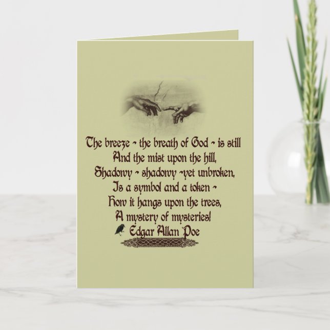 Carte La citation d'Edgar Allan Poe (Devant)