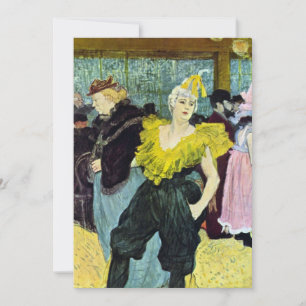 Carte La Clownesse (Clown) Cha-U-Kao de Toulouse Lautrec