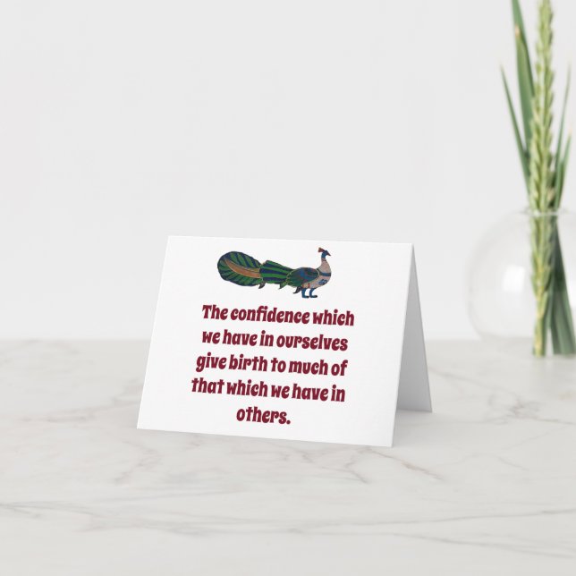 Carte La Confiance Que Nous Avons - Citation Confiance (Devant)