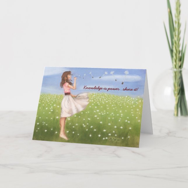 Carte La connaissance est part de puissance… il ! (Devant)