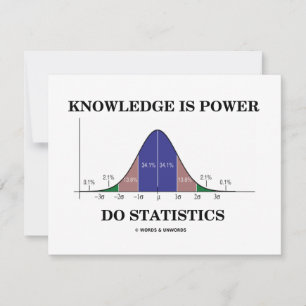 Carte La connaissance est Power Do Statistiques (Humour