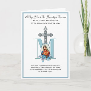 Carte La consécration catholique à Immaculer Marie Relig