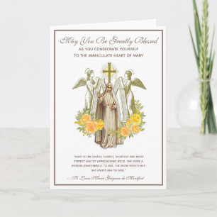 Carte La consécration catholique à Immaculer Marie Relig