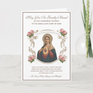 Carte La consécration catholique à Immaculer Marie Relig