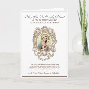 Carte La consécration catholique à la Vierge Marie Relig