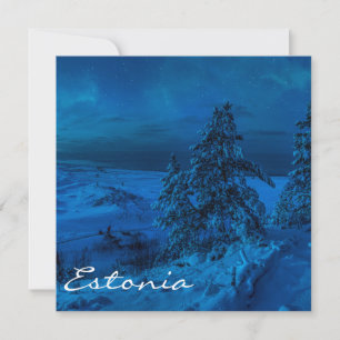 Carte La côte maritime d'hiver au clair de lune