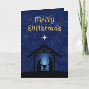 Carte La crèche de Noël Scène religieuse