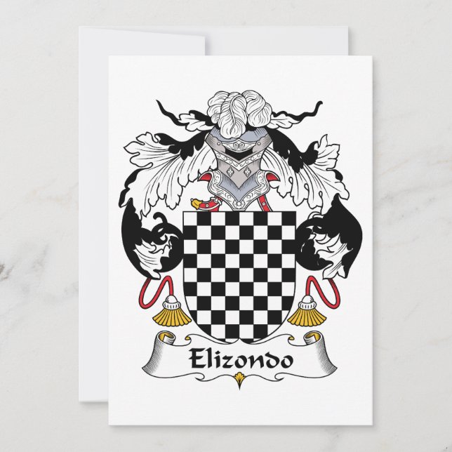 Carte La crête de famille Elizondo (Devant)