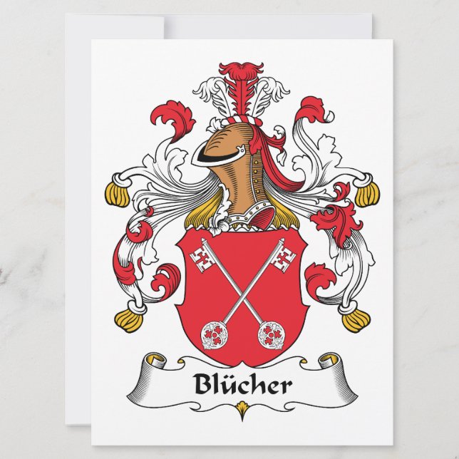 Carte La crête de la famille Blucher (Devant)