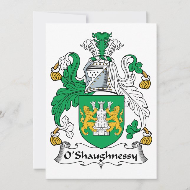 Carte La crête de la famille O'Shaughnessy (Devant)