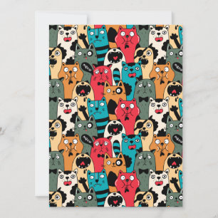 Carte La Crowd of cats