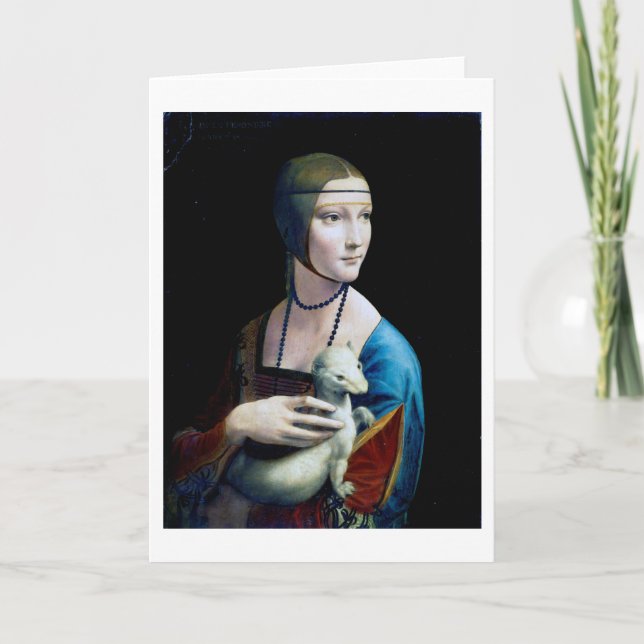 Carte La Dame avec une mine, Léonard de Vinci (Devant)