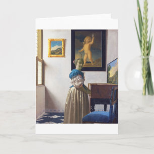 Carte La dame debout dans une virginale, Johannes Vermee