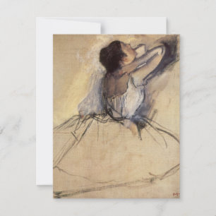Carte La danseuse d'Edgar Degas, Ballerina Art Vintage