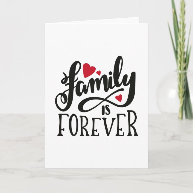 Carte La famille est éternelle (Devant)