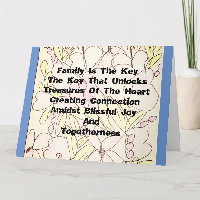 Carte La Famille Est La Clé (Devant)