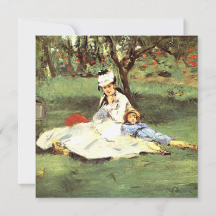 Carte La famille Monet dans son jardin Edouard Manet