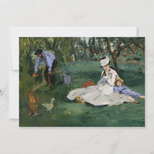 Carte La famille Monet dans son jardin Édouard Manet