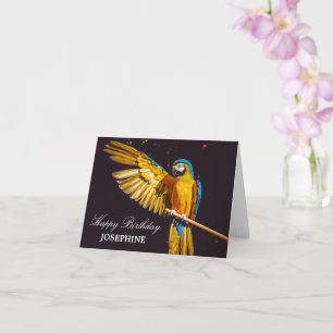 Carte La faune des oiseaux jaunes Joli Macaw