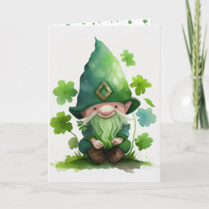 Carte La Fête de la Saint-Patrick en vert lutin