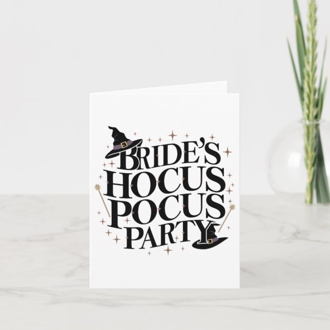 Carte La fête de mariage Hocus Pocus Party Enterrement d (Devant)
