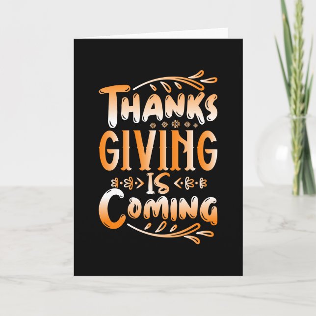 Carte La fête de Thanksgiving arrive (Devant)