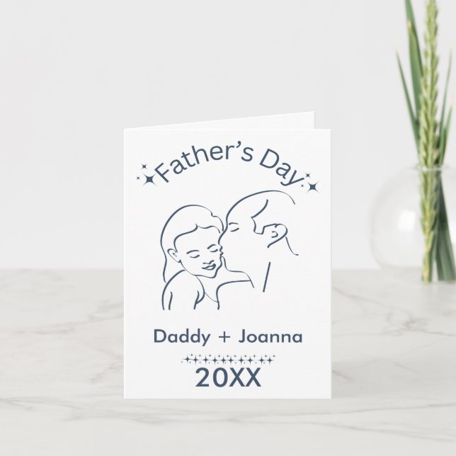 Carte La Fête des pères de la fille de papa (Devant)