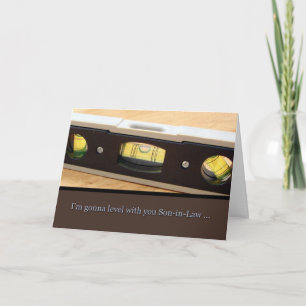 Carte La fête des pères, le beau-fils, niveau avec vous