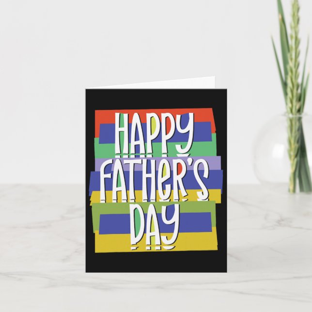 Carte La fête des pères Papa pour papa fils fille tout-p (Devant)