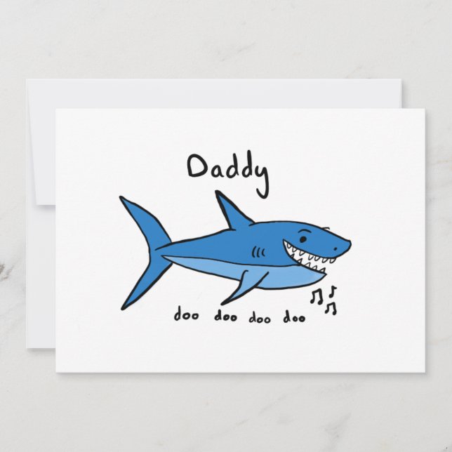 Carte La fête des pères requin papa (Devant)