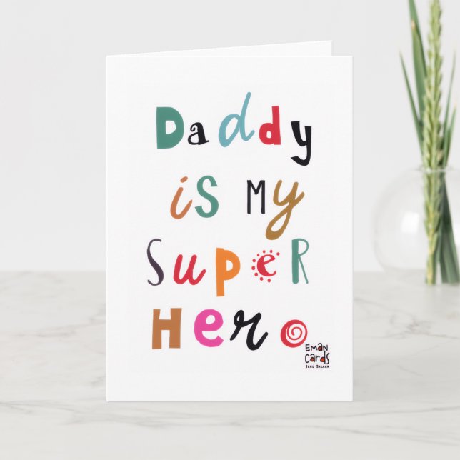 Carte La Fête des Pères - Super Héros (Devant)