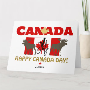 Carte La Feuille d'érable du Canada, Joyeuse fête du Can