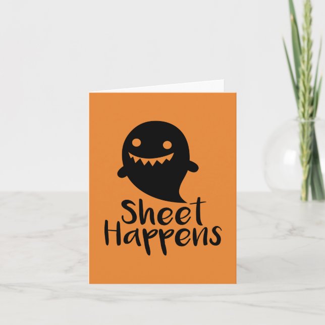 Carte La feuille d'Halloween se produit (Devant)