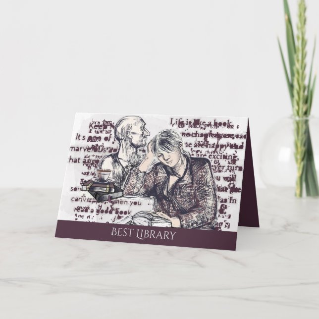 Carte La fille lisant un livre (Devant)