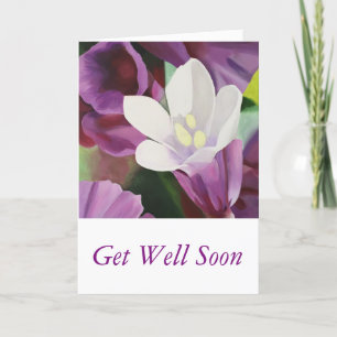 Carte La fleur assez blanche - obtenez bien bientôt